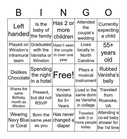 Find Someone Who... Bingo Card
