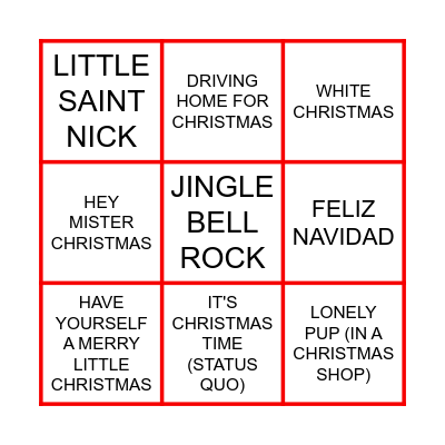 It's Christmas Bingo Card