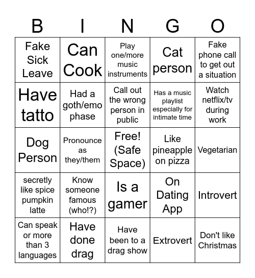 Bingo Card