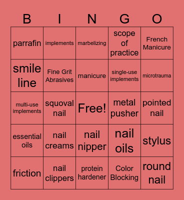 Chapter 25 Bingo Card