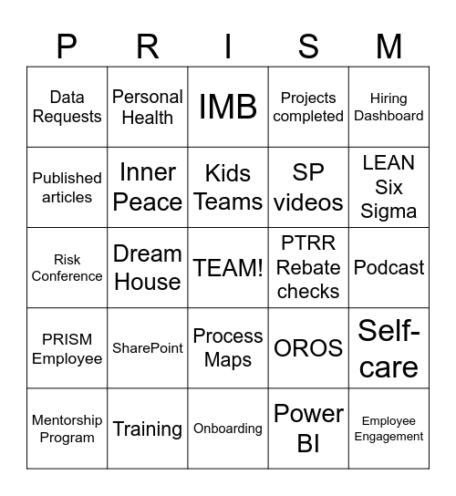 2023 Accomplishments Bingo Card