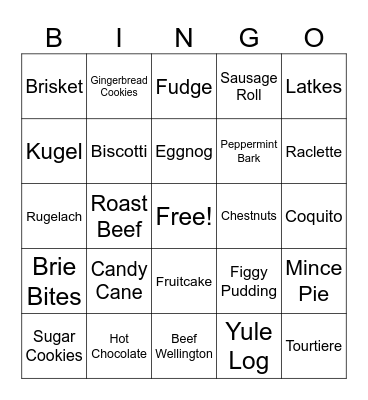 Clutch Holiday Bingo Card
