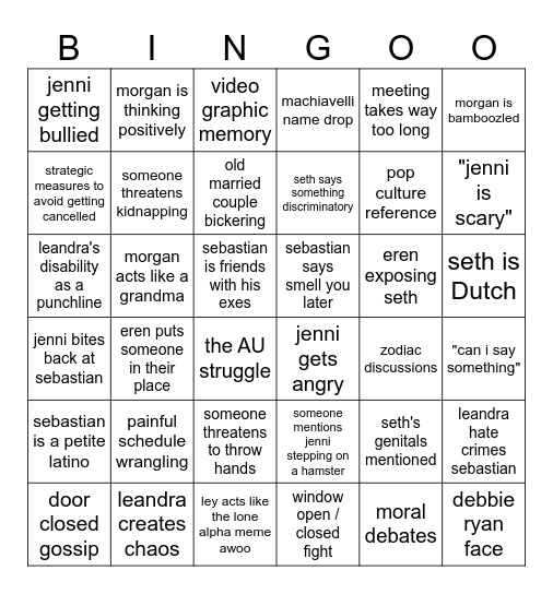 au bingo Card