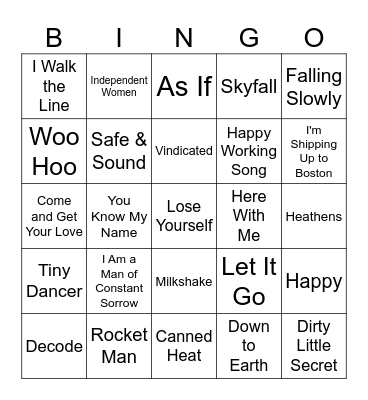 21st Century Movies Bingo Card
