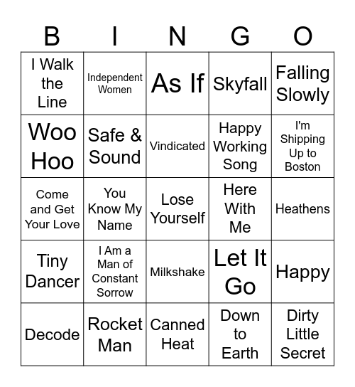 21st Century Movies Bingo Card