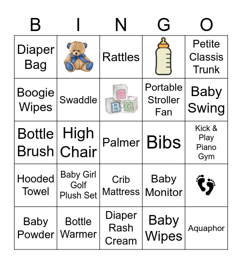 Baby Palmer BINGO! Bingo Card