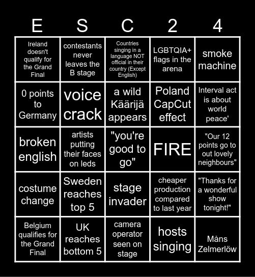 zeufifhofeioffanapafn^f Bingo Card