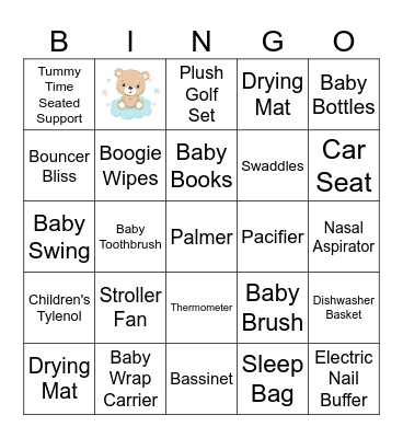 Baby Palmer BINGO Card