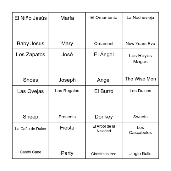 Navidad Bingo! Bingo Card