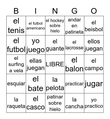 Loteria 5.2. Bingo Card