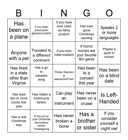 Bingo Card