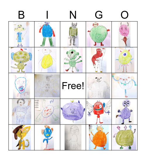 Monsters (lesson 8) Bingo Card