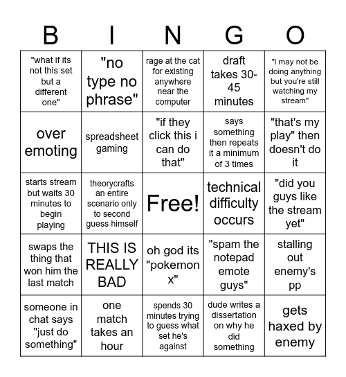 lrxc bingo Card