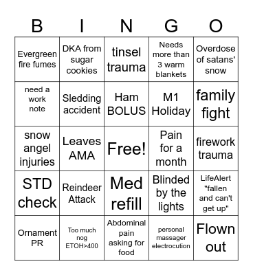 Christmas BINGO Card