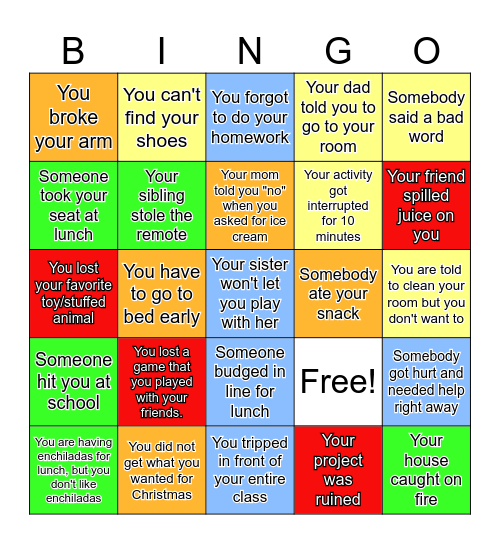 Size of Problem Bingo Card