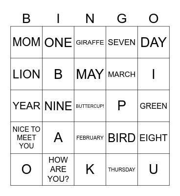 ASL Ultimate BING0 Bingo Card
