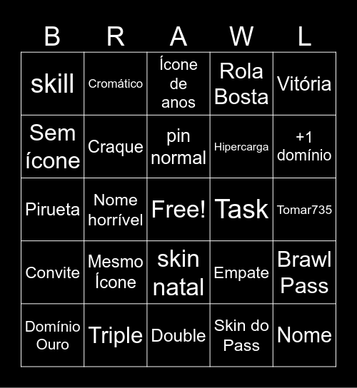 Brawl Bingo Card