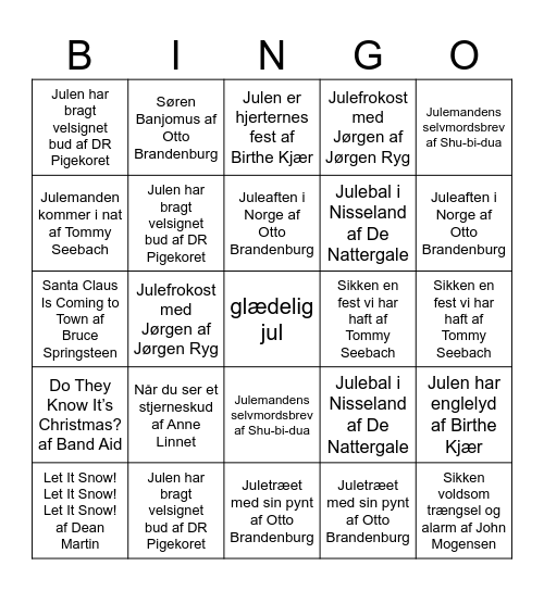 jule-musik-bingo Card