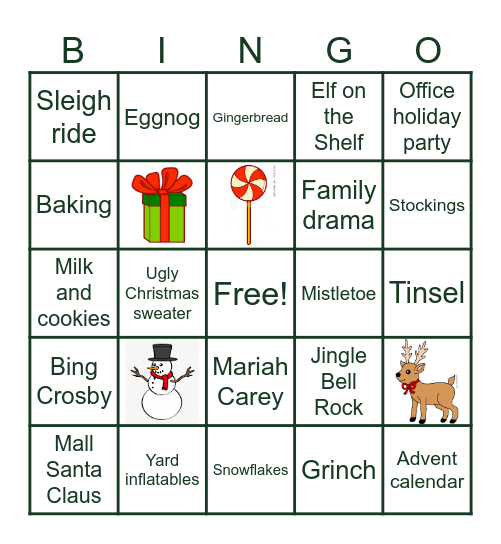 Holiday Bingo Card