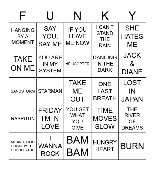 DEC-INGO / BING-EMBER Bingo Card