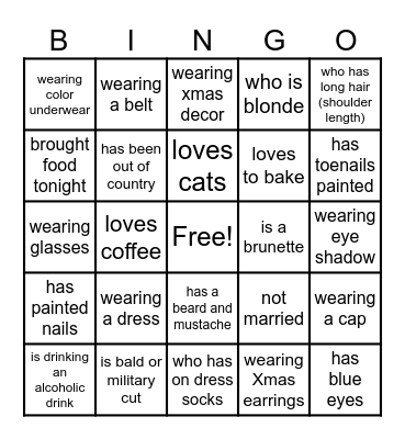 Human Bingo Card