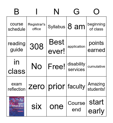 Pathophysiology Course Bingo! Bingo Card