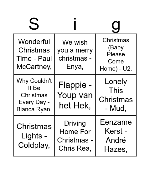 FoodeQ X-mas Bingo Card