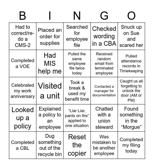 2024 Human Resources BINGO Card