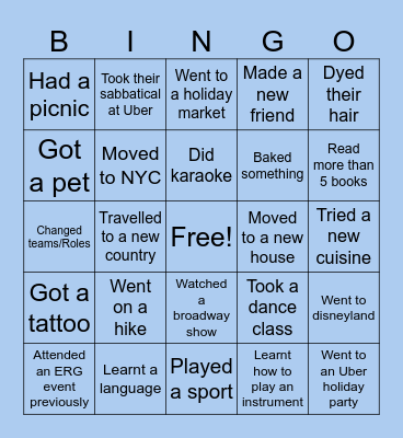 Find someone who in 2023 - Bingo Card