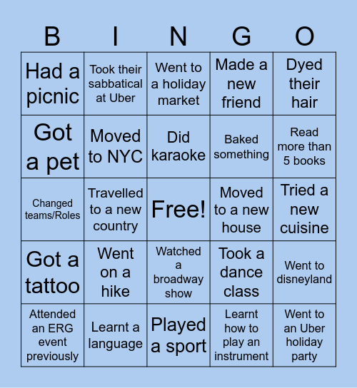 Find someone who in 2023 - Bingo Card