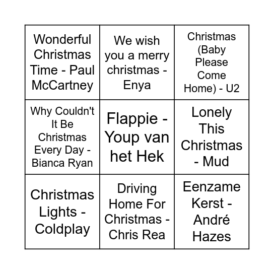 FoodeQ Christmas Swingo Bingo Card