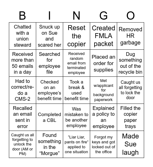 2024 Human Resources BINGO Card