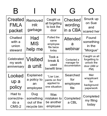 2024 Human Resources BINGO Card
