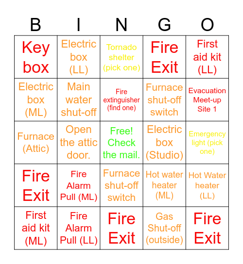 Emergency Response Holiday Bingo: Tools & Utilities Bingo Card