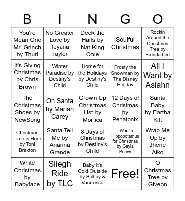 Beats & BINGO Card