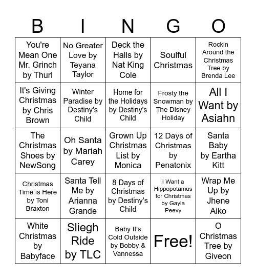 Beats & BINGO Card