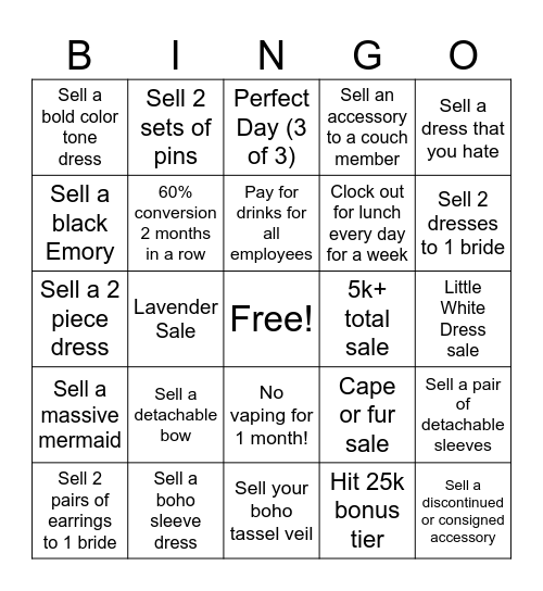 Danielle <3 Bingo Card