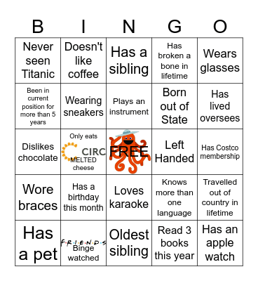 CIRC Holiday BINGO Card