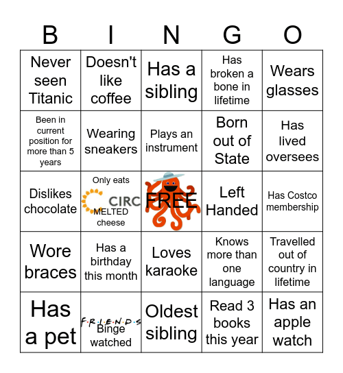 CIRC Holiday BINGO Card