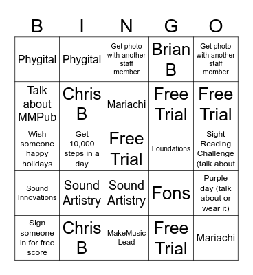 Midwest Booth Bingo Card