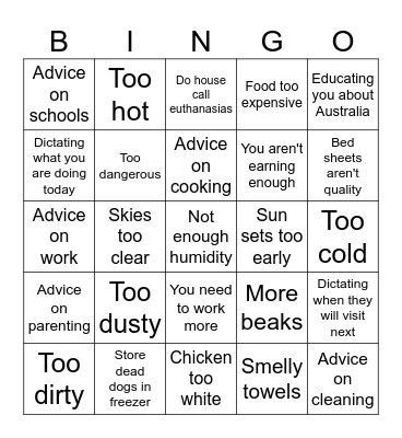 Ivy's Bingo Bonanza Bingo Card