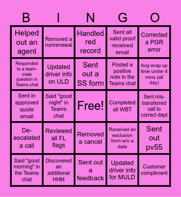 Masters of UW BINGO Card