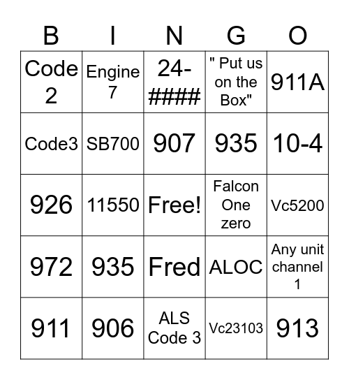 #SPFD Bingo 2024 Bingo Card