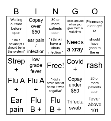 Mooresville Manor Bingo Card