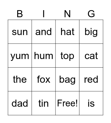 K3 Book Club Bingo Card