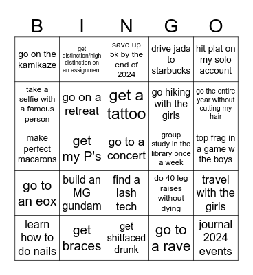 2024 bingo Card