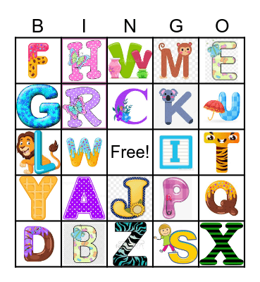 Alphabet Bingo Card