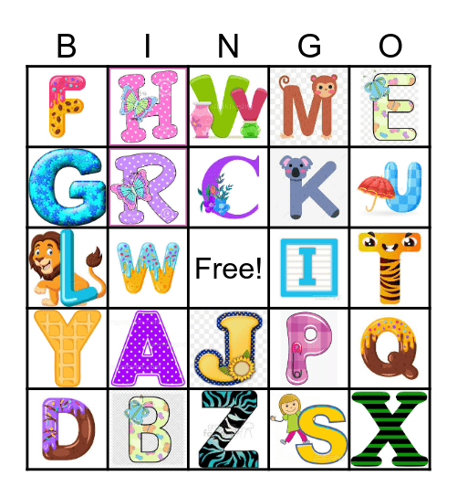 Alphabet Bingo Card