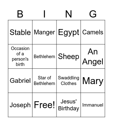 Christmas Story Bingo Card
