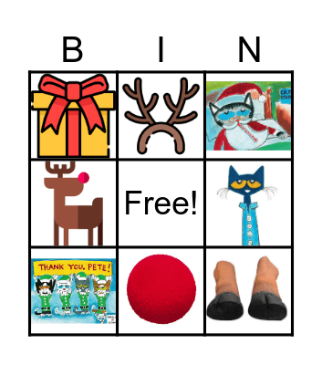 Christmas vocabulary Bingo Card